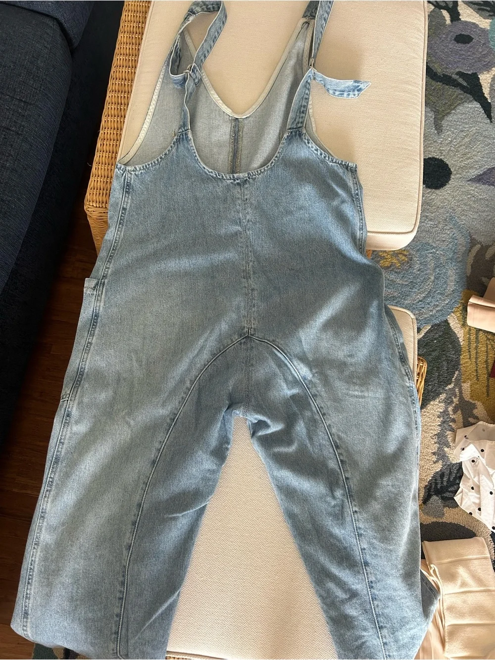 Free People Overalls/ Jumpsuit - We The Free Light Blue Denim - Picture 3 of 4